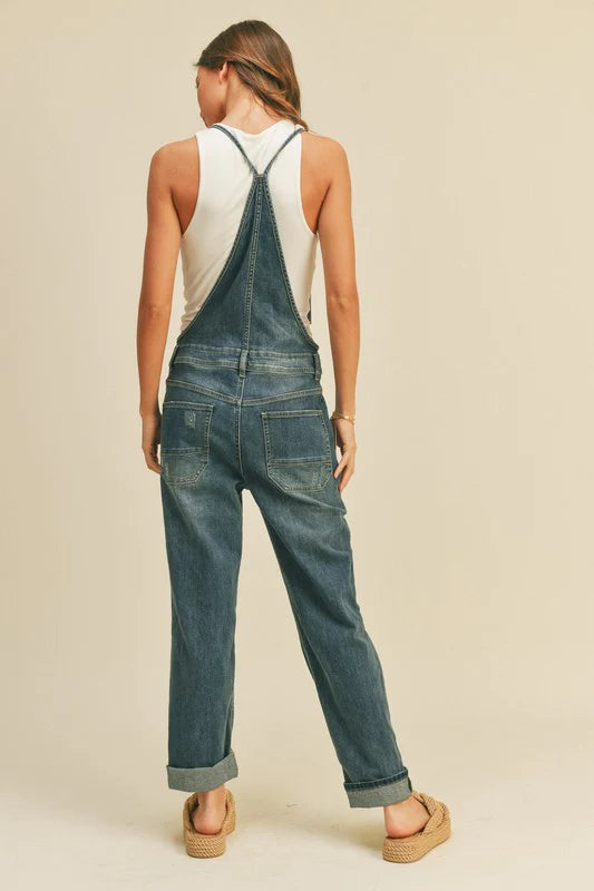 All Dyed Up Stretch Denim Overalls