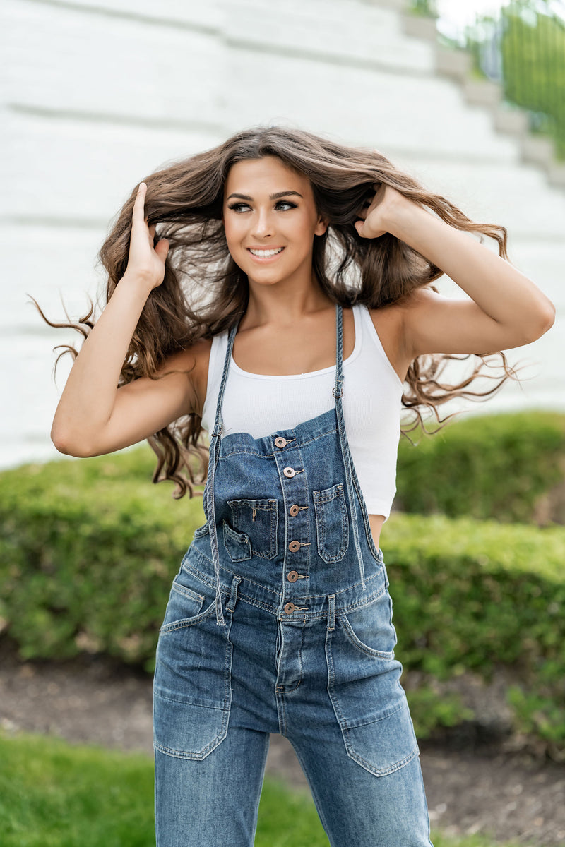 All Dyed Up Stretch Denim Overalls