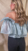 Brush Your Shoulders Off Ruffle Top