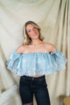 Brush Your Shoulders Off Ruffle Top