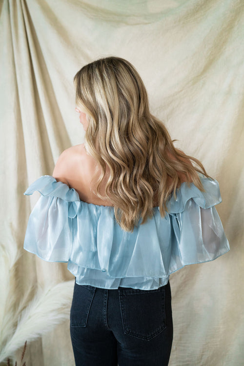 Brush Your Shoulders Off Ruffle Top