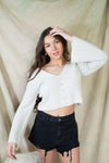 On Cloud 9 Rib Knit V Sweater Taupe